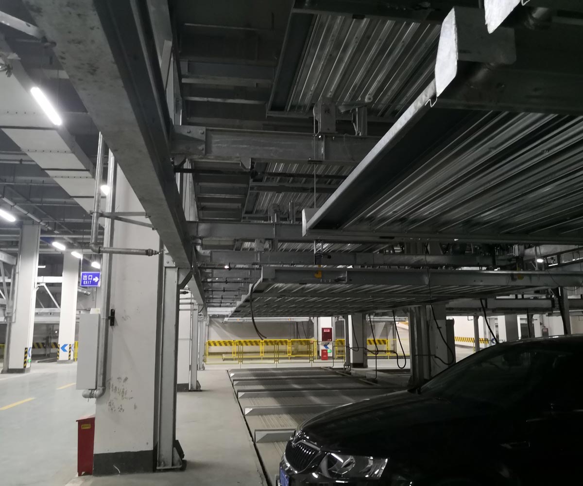 負一正四地坑式PSH5D1五層升降橫移機械式停車設備